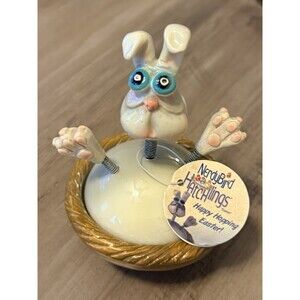 Nerdy Bird Hatchling Bunny Rabbit Bobblehead and Hands Wobbly Toy Exhart